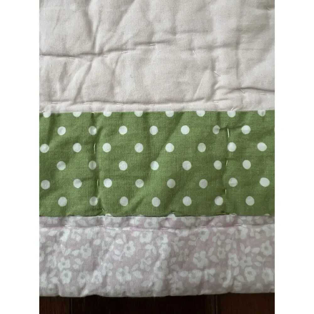 Pottery Barn Kids Quilted‎ Cotton Blanket Comforter Birds Butterflies 48